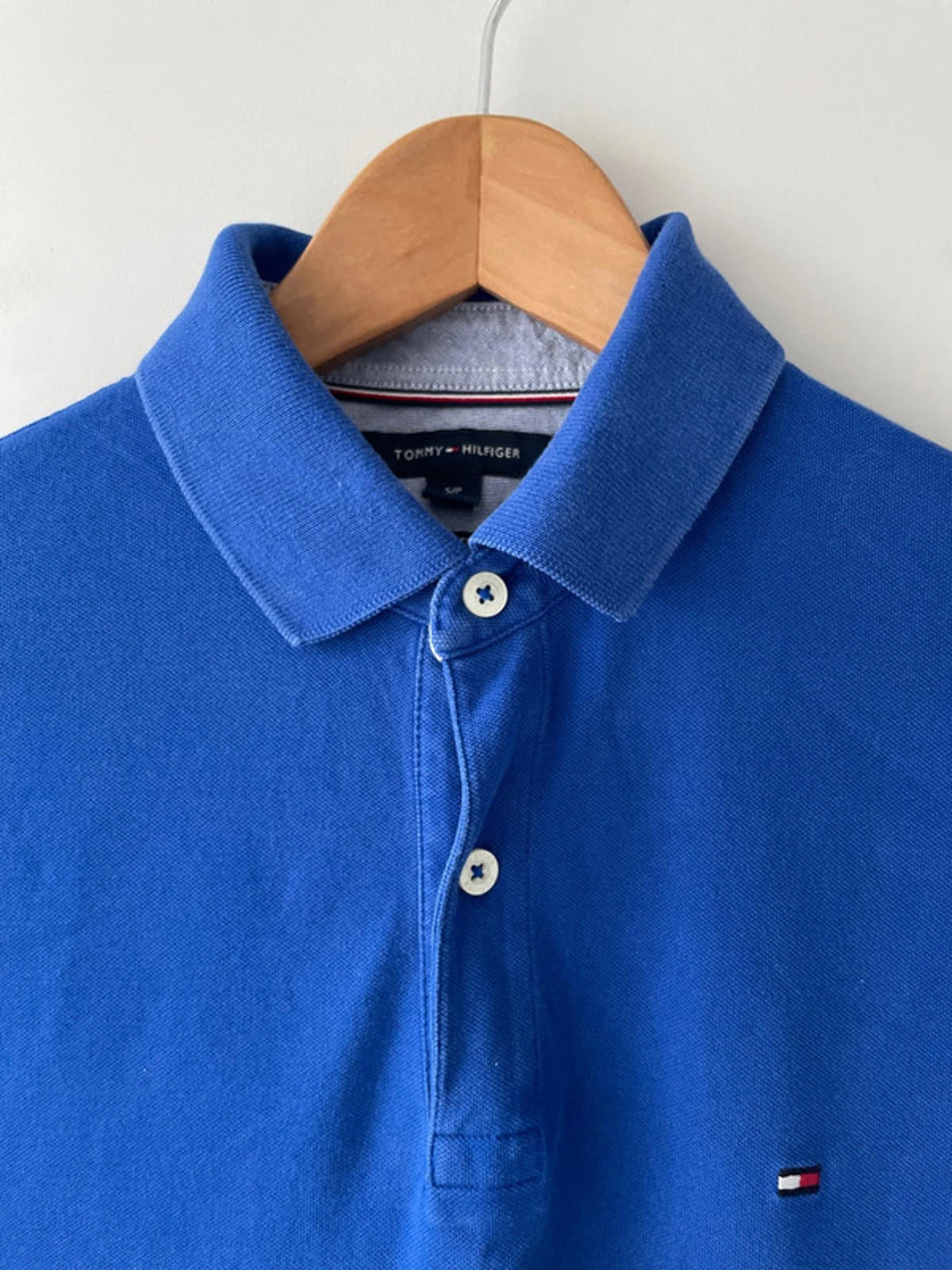 Men’s Tommy Hilfiger Slim Fit Blue Polo Top - Small - 1592