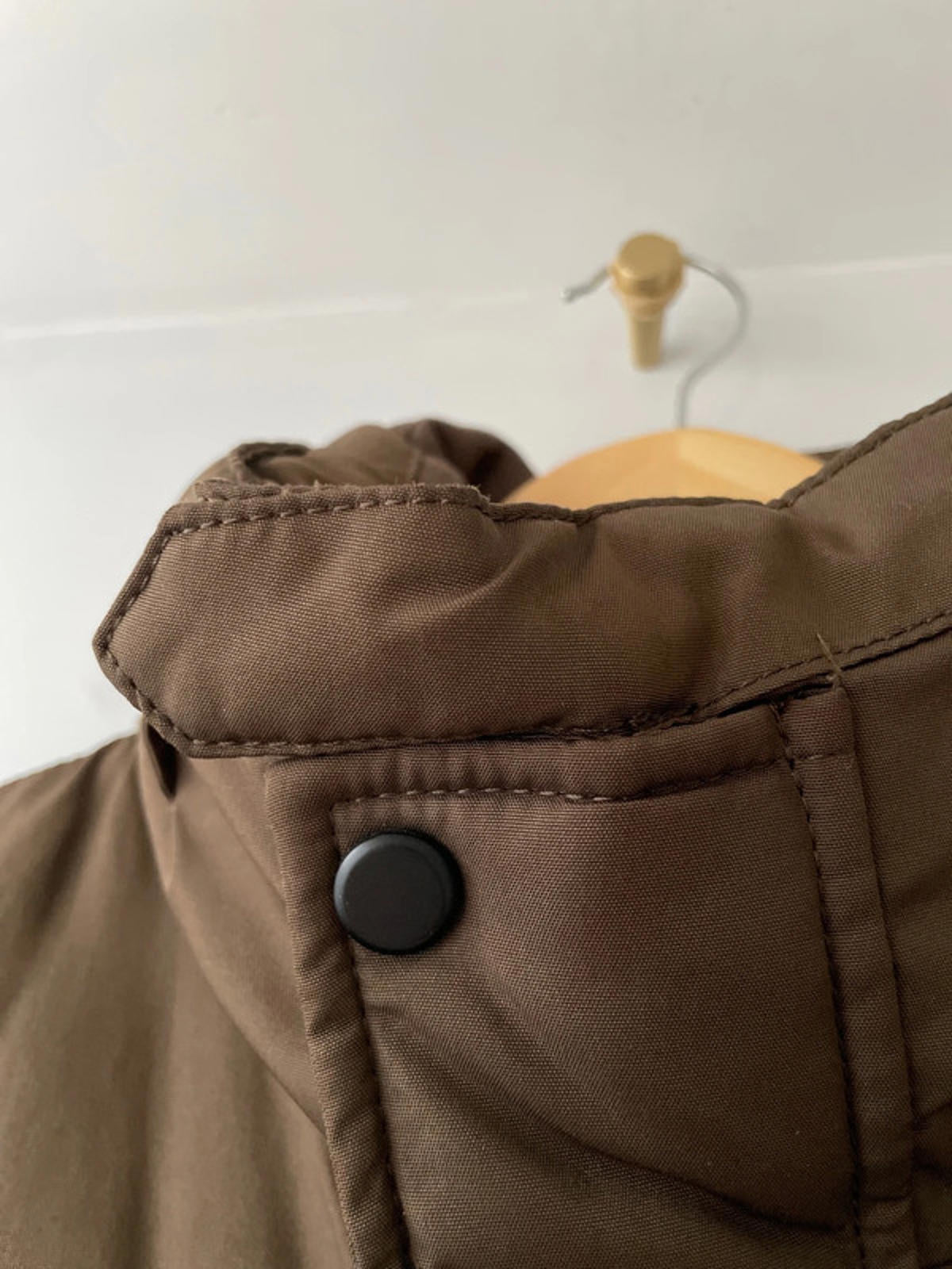 Men’s Zara Hooded Padded Puffer Jacket In Brown - Small - 2495