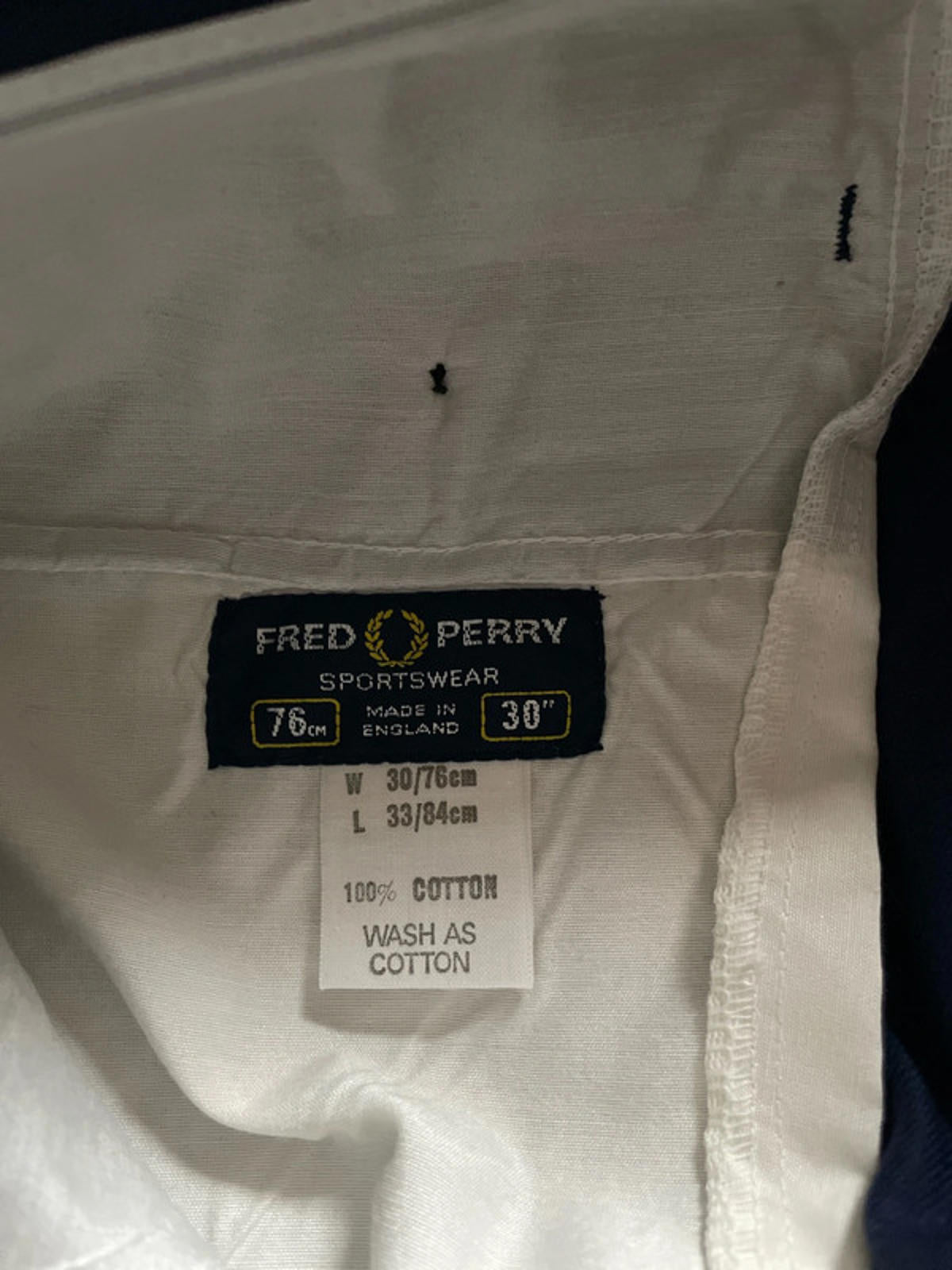 Men’s Fred Perry Sportswear Double Pleated Wide Leg Chino Trousers In Navy - W30/L33 - 2873