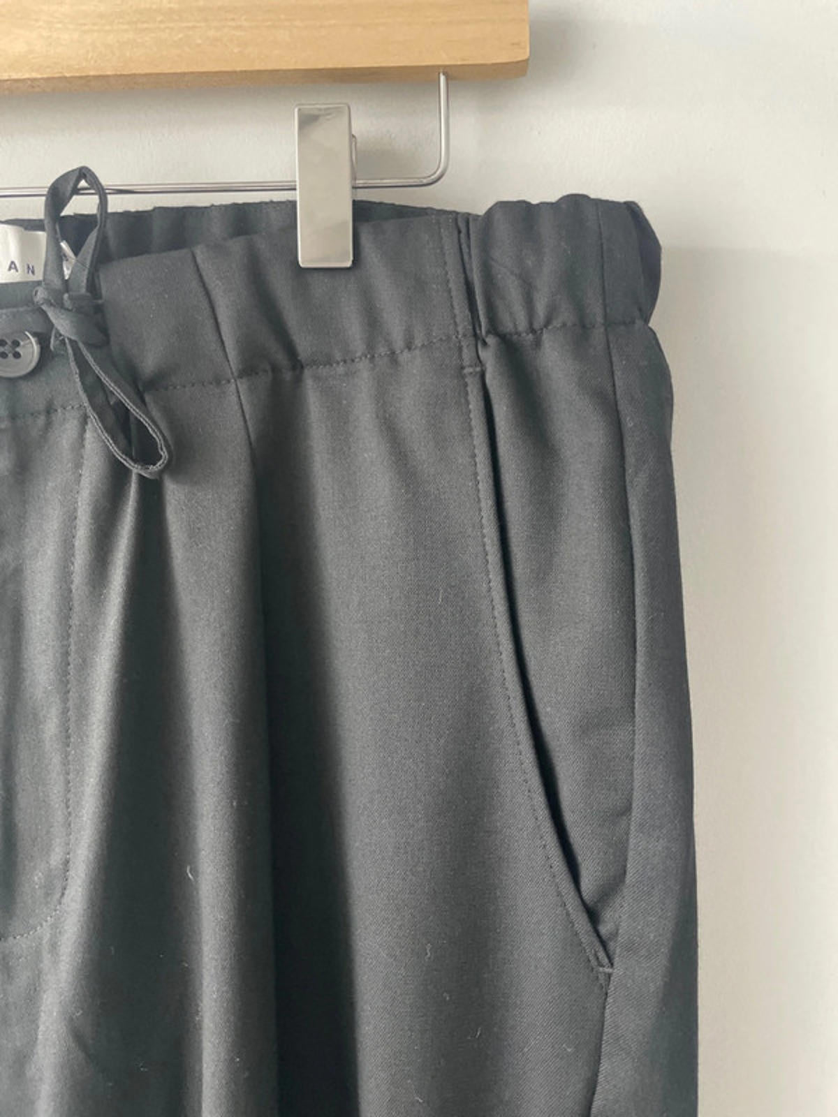 Men’s Topman Smart Wide Leg Trousers In Black - W34/L29 - 1810