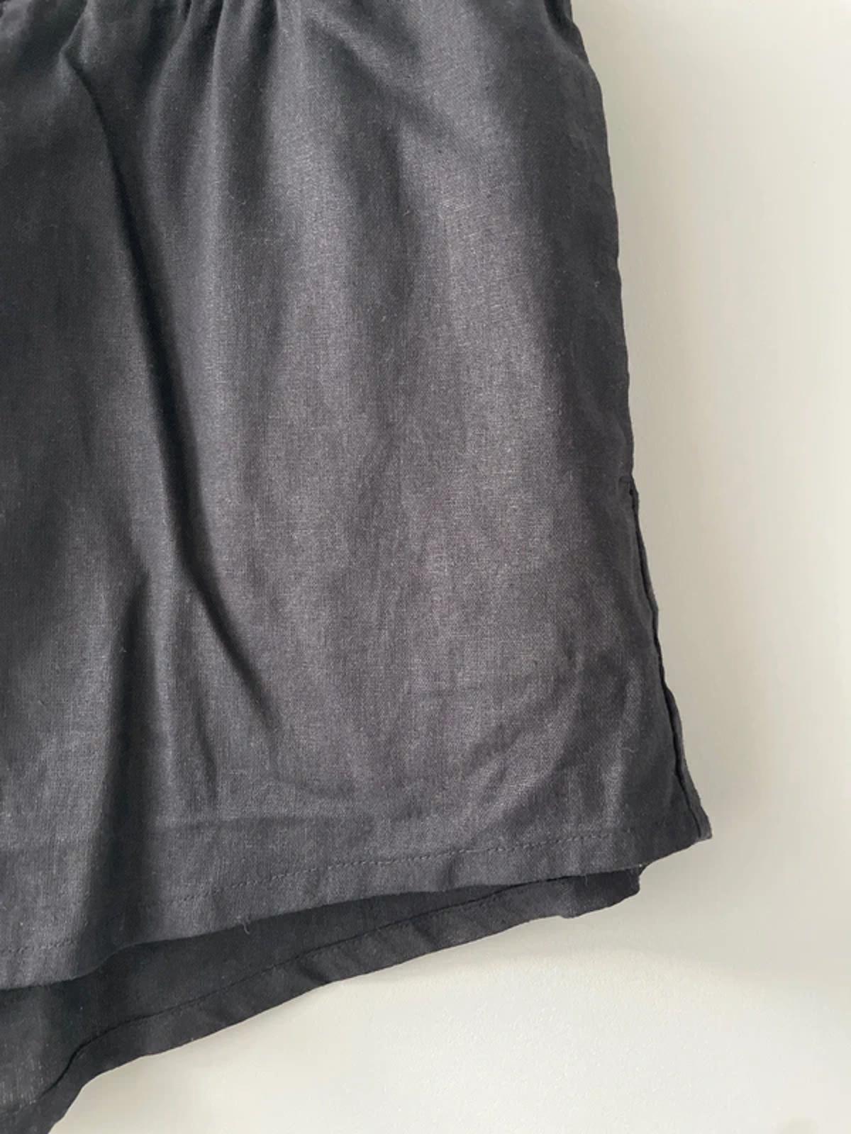 Women’s Weekday Drawstring Waist Linen Shorts in Black - Large - 3057