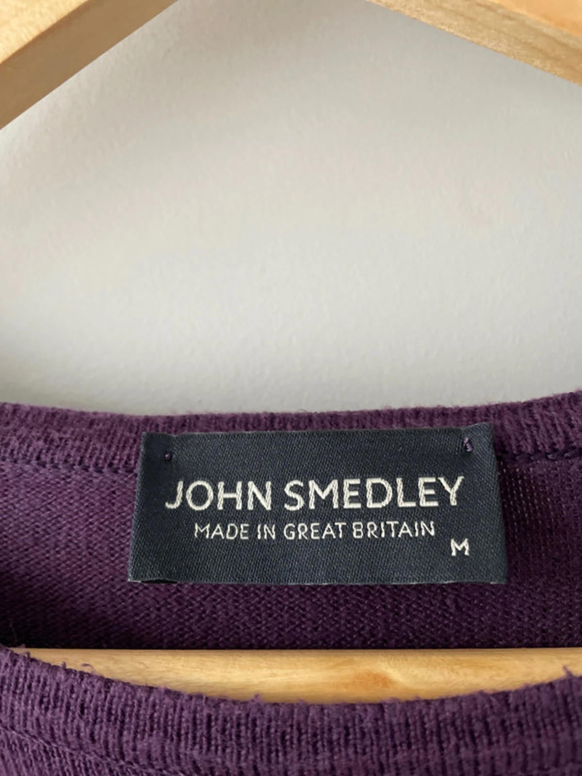 Men’s John Smedley Long Sleeve Crew Neck Jumper In Purple - Medium - 2516