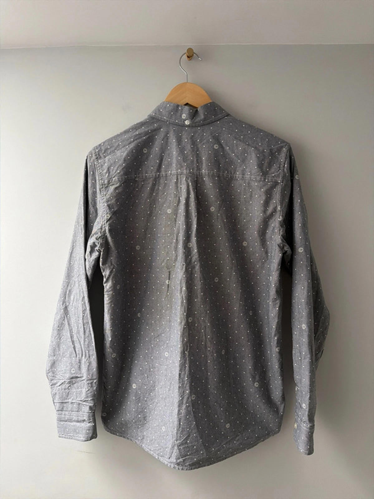 Men’s Carhartt Coppell Oxford Printed Logo Chambray Shirt In Grey- Medium - 2688