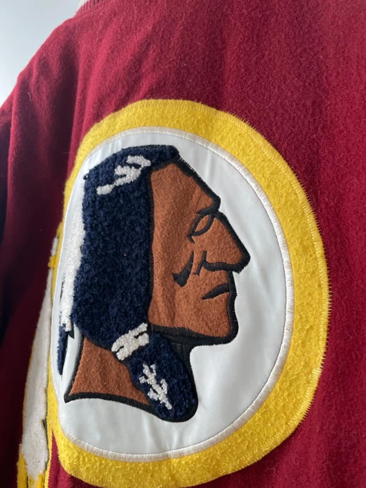 Men’s Washington Redskins Rare Wool Bomber Jacket in Red/Yellow - Medium - 2956