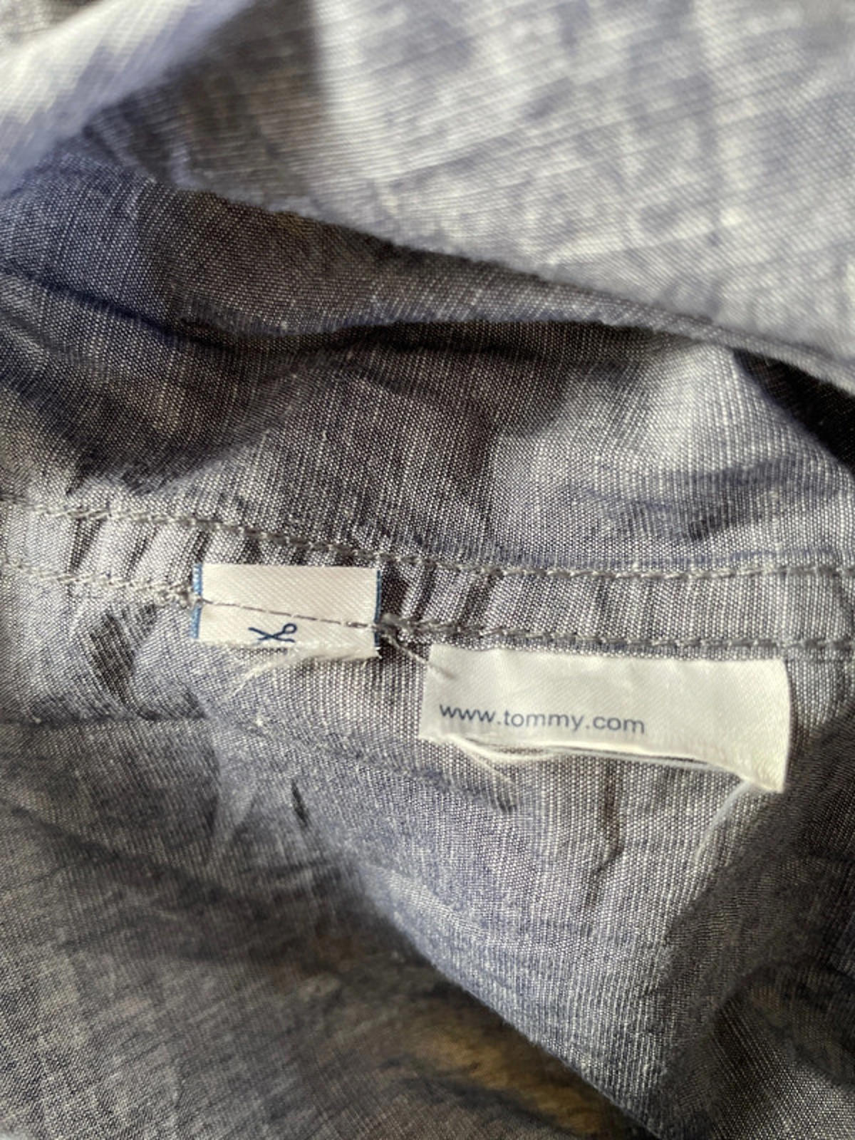 Men’s Tommy Hilfiger Premium Linen Long Sleeve Shirt In Blue - XLarge - 1551