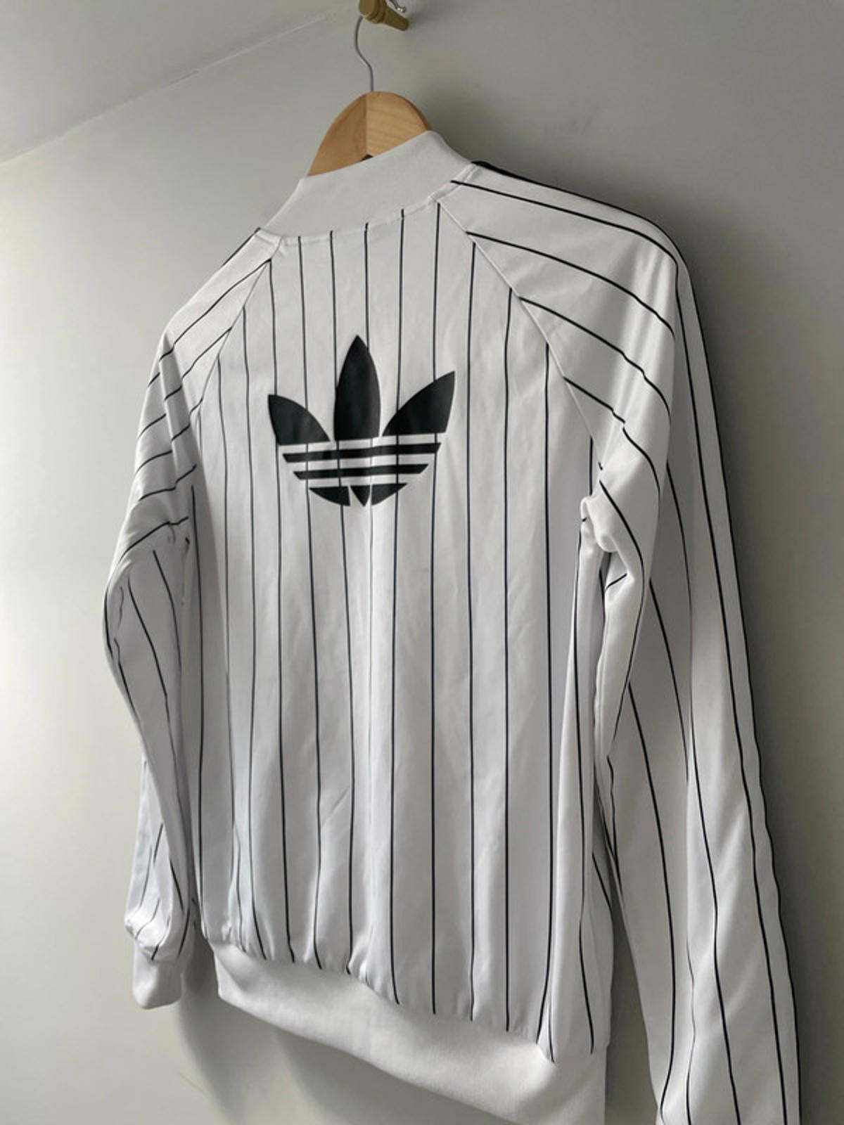 Women’s Adidas Premium Stripped Track Jacket in Black/White - UK6 - 2511