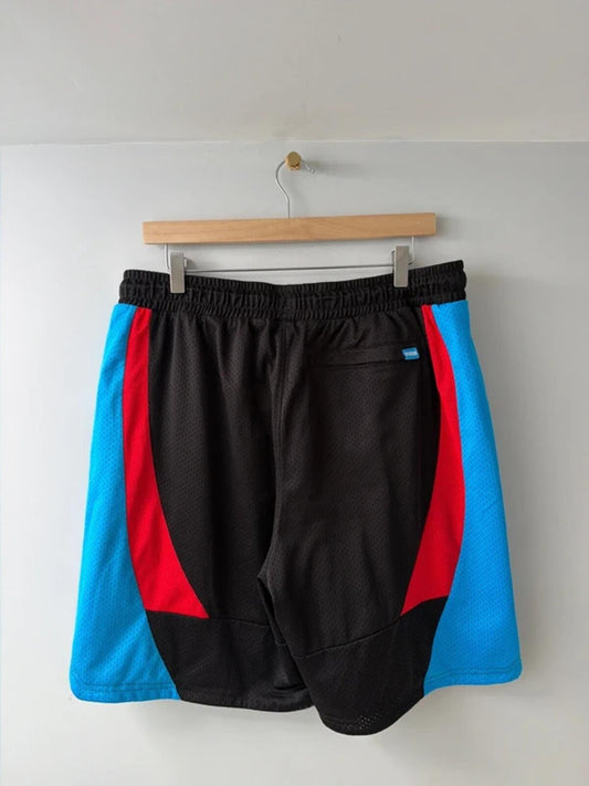 Men’s Puma slashing baggy oversized fit basketball shorts in black - w36 - 3405