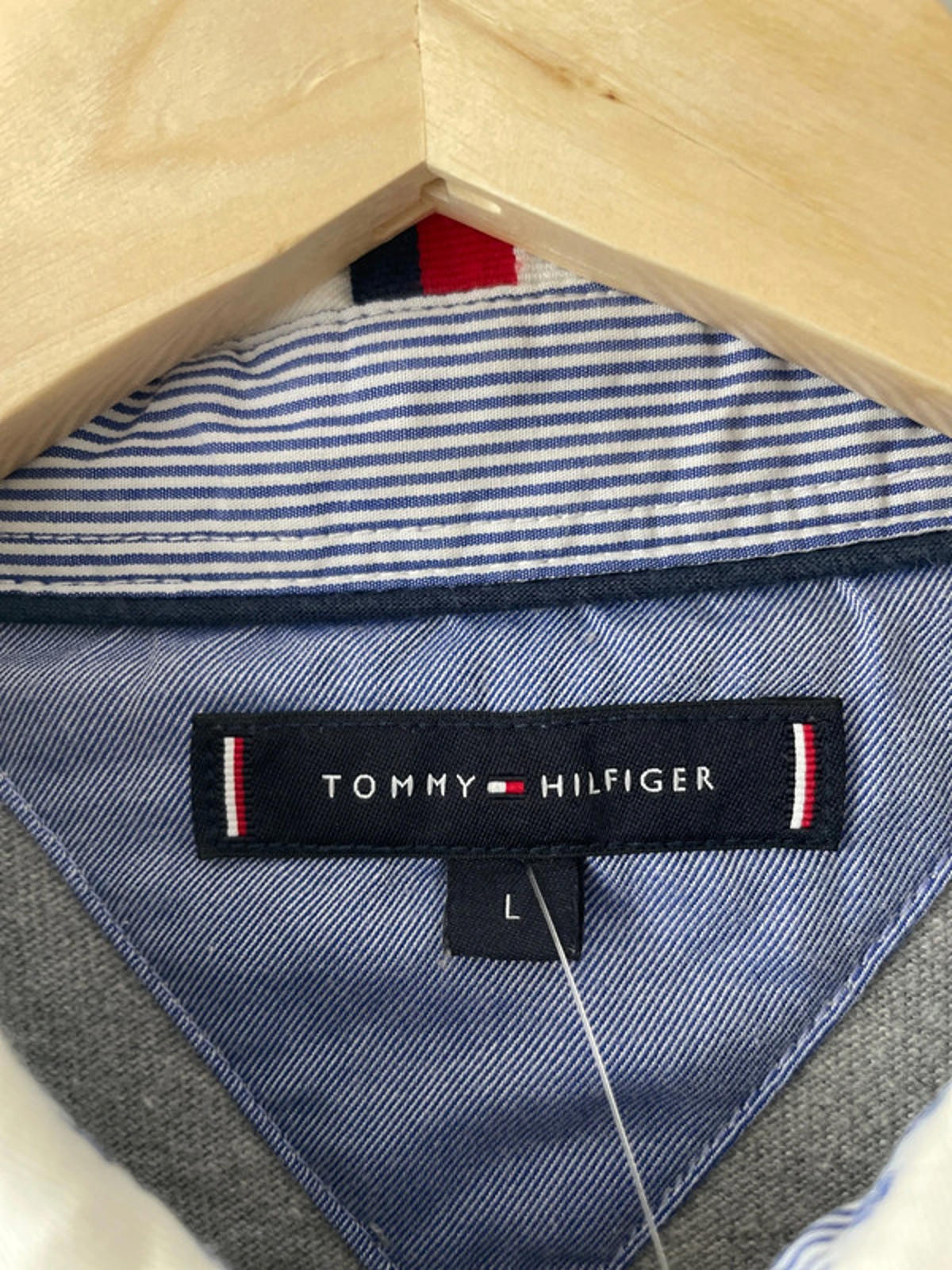 Men’s Tommy Hilfiger Rugby Shirt Top - Grey - Large - 2144