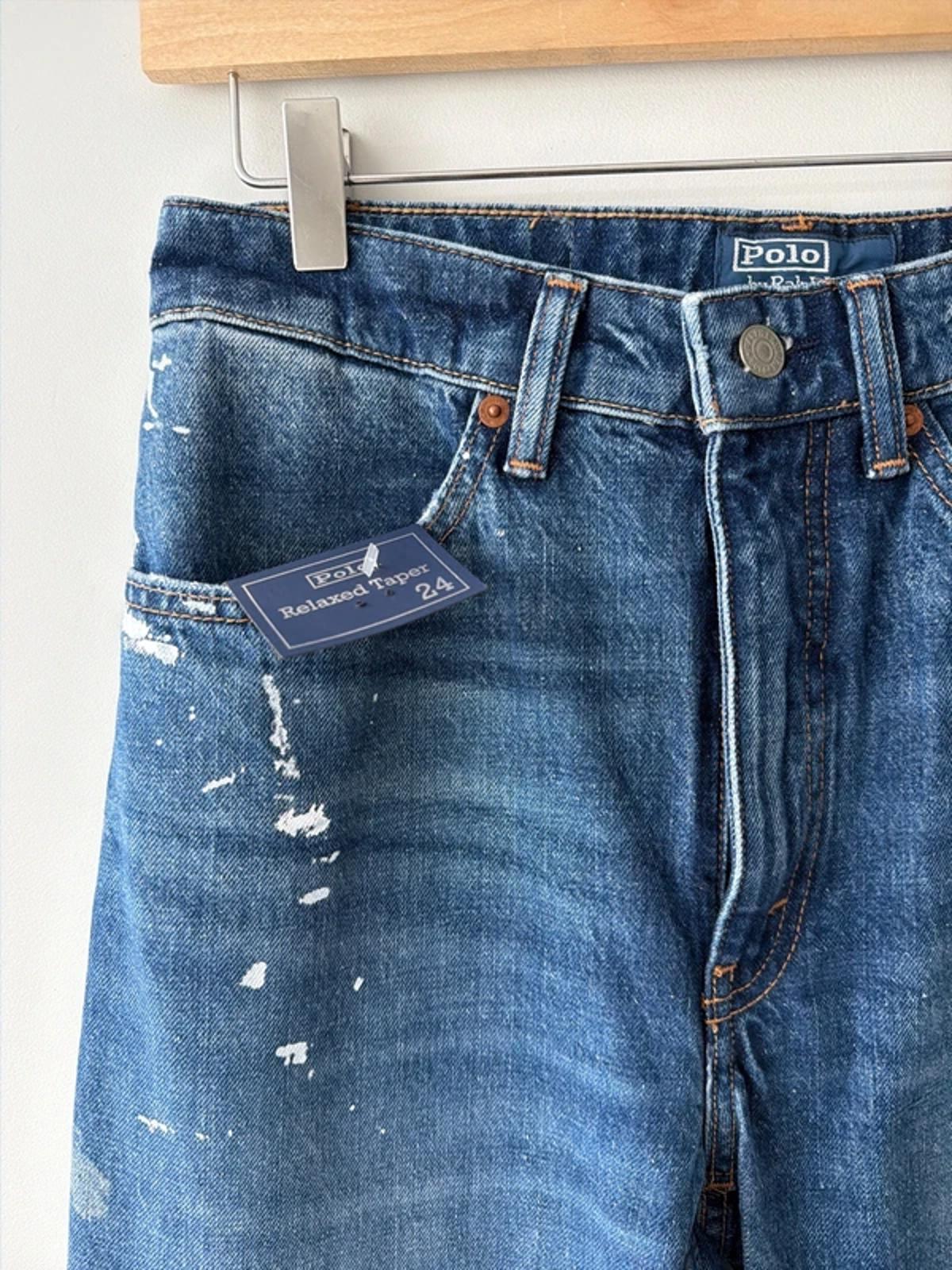 Women’s Ralph Lauren Straight Leg Distressed Jeans In Navy - W24/L27 - 3242