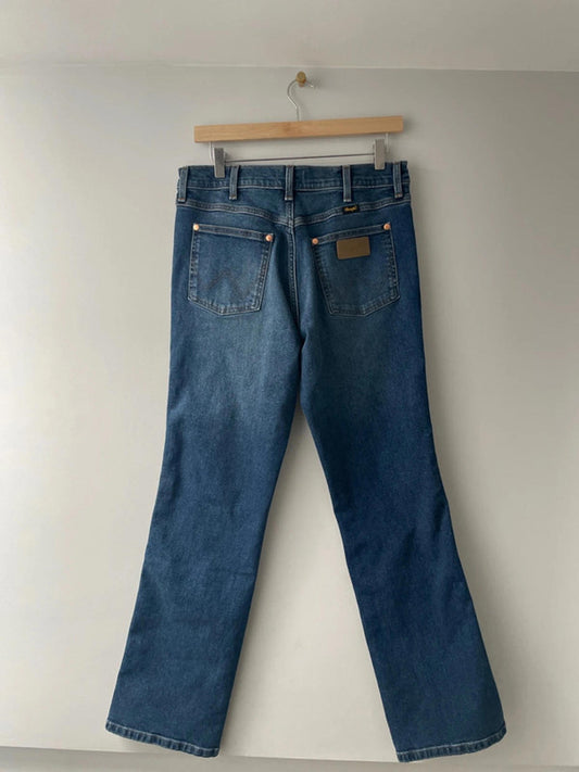 Mens Wrangler Wrancher Slim Bootcut Fit Jeans In Navy - W32/L32 - 2382