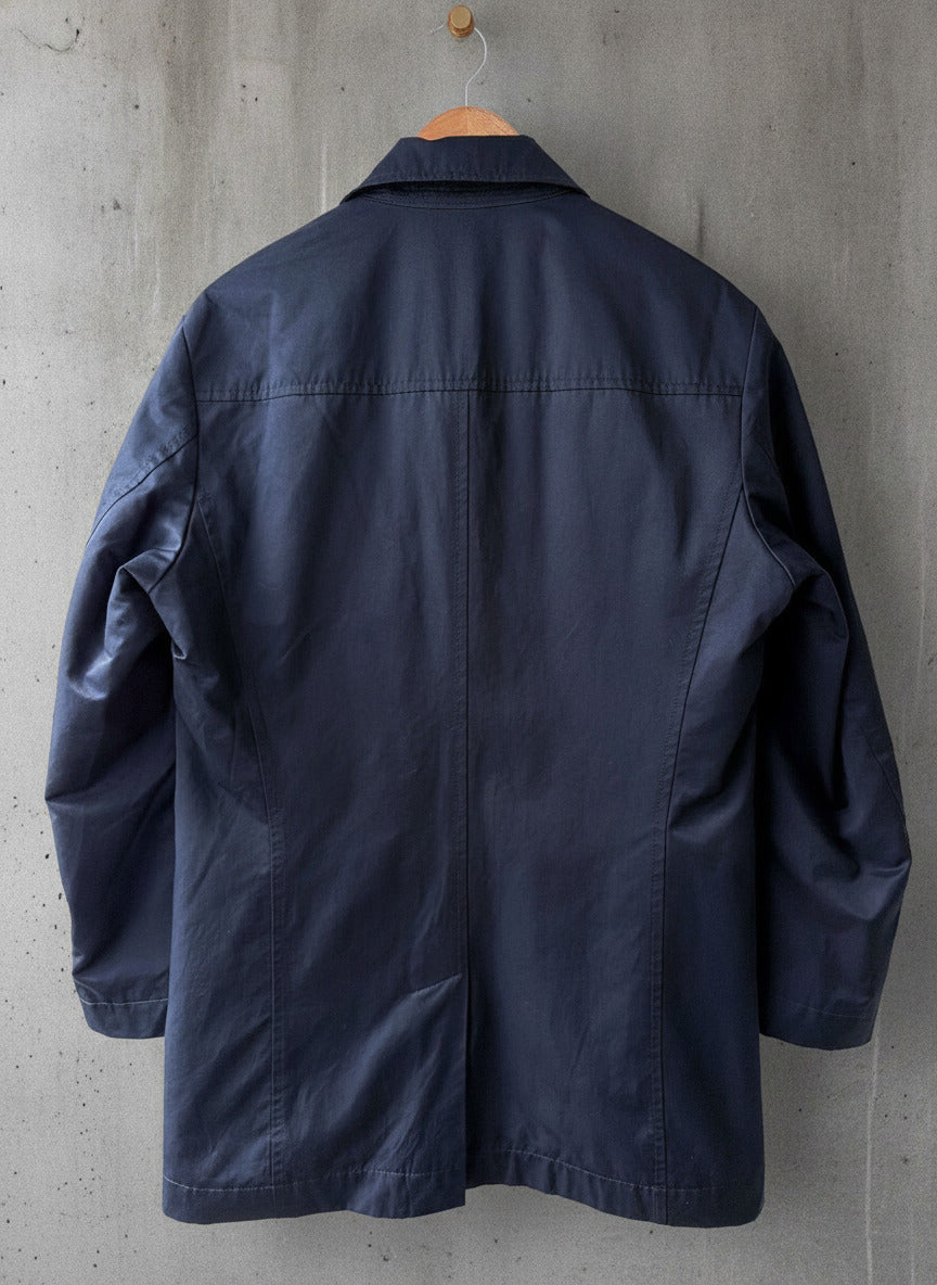 Men’s Hugo Boss Water Repellent Overcoat Jacket In Navy - Medium - 3827