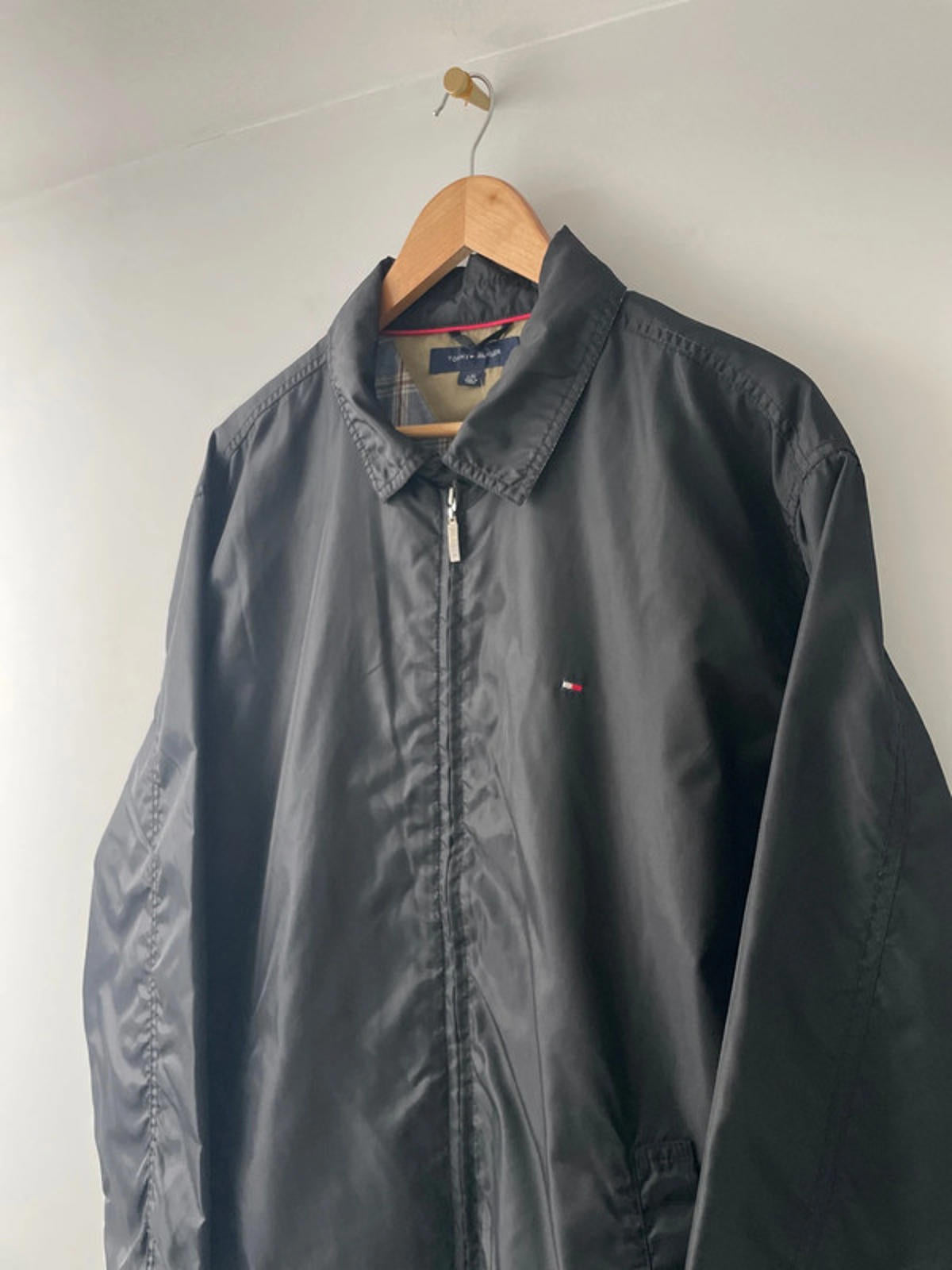 Men’s Tommy Hilfiger Premium Harrington Jacket In Black - Large - 2056