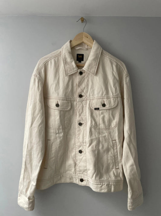 Men’s Lee Relaxed Rider Denim Jacket In Ecru - Medium - 2377