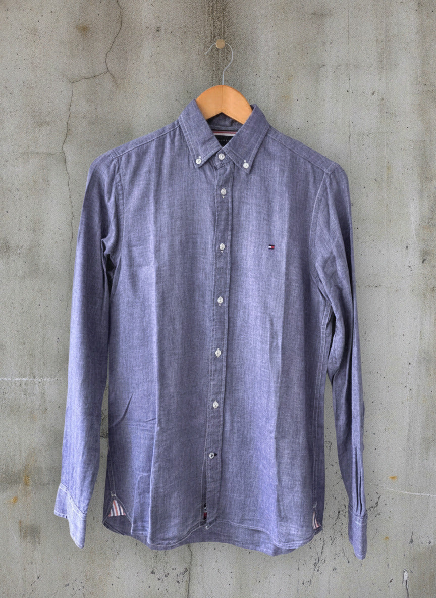Men’s Tommy Hilfiger Premium Linen Shirt In Navy - XSmall - 1646