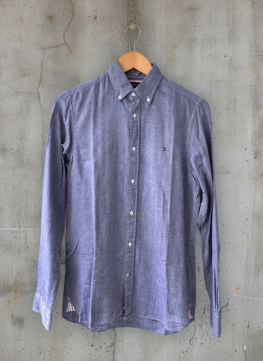 Men’s Tommy Hilfiger Premium Linen Shirt In Navy - XSmall - 1646