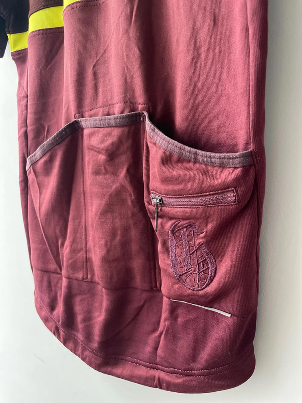 Men’s Rapha Club Merino Wool Cycling Jersey Top In Burgundy - Small - 2317