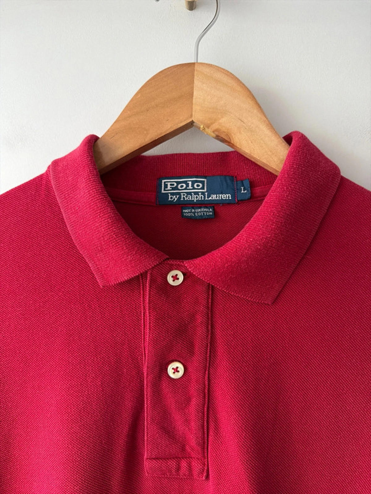 Men’s Ralph Lauren Premium Long Sleeve Polo Top In Burgundy - Large - 2681