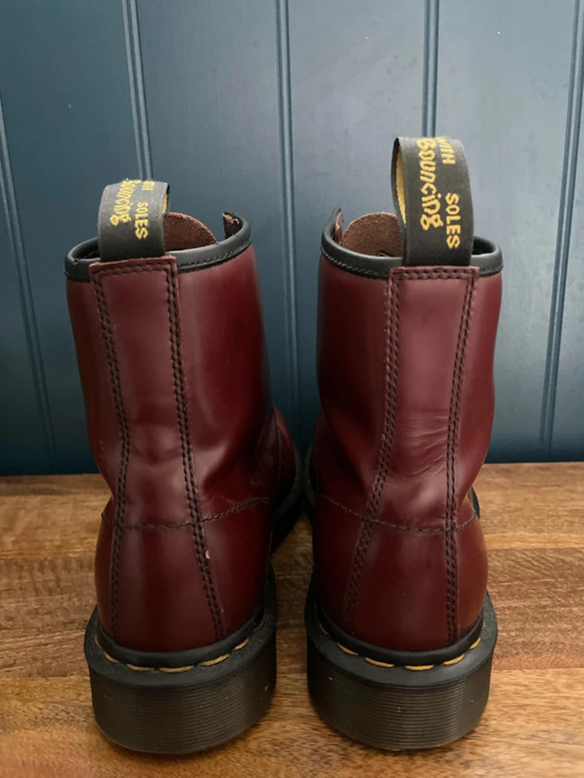 Women’s Dr Martens 101 Premium Leather Ankle Boots In Burgundy - UK6 - 2472
