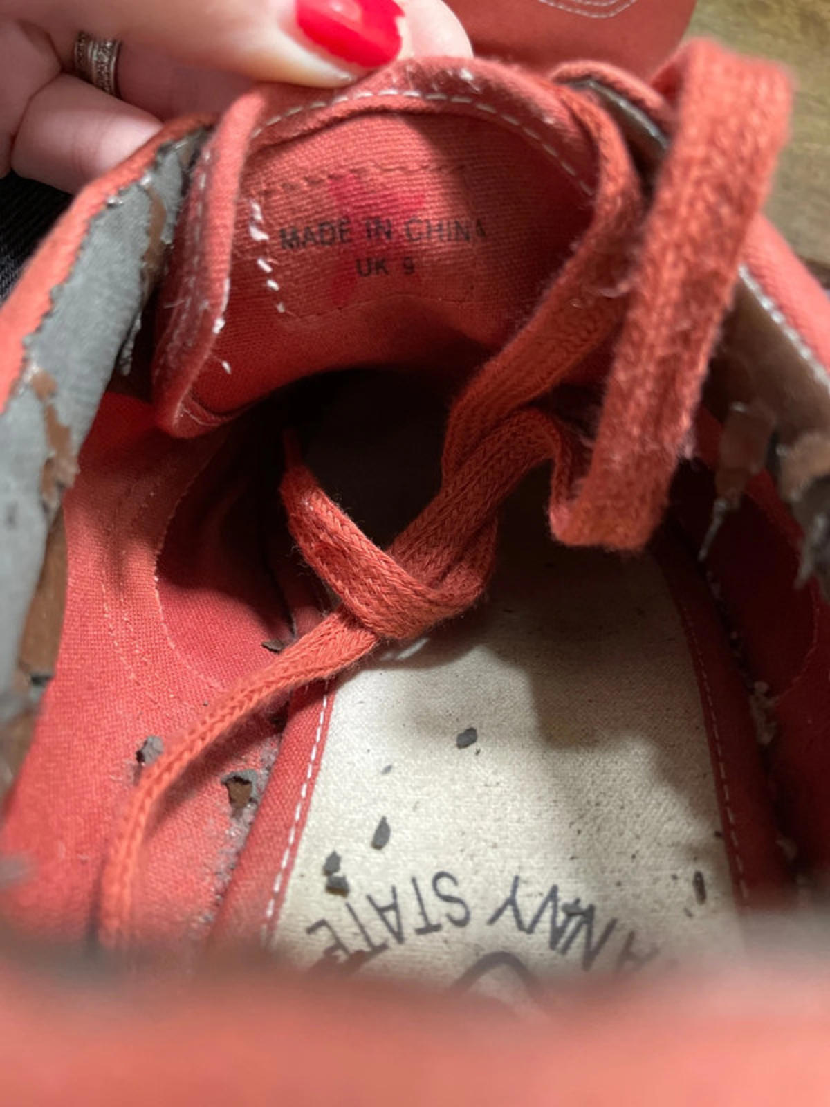 Men’s Nanny State Trainers In Orange - UK 9 - 1614