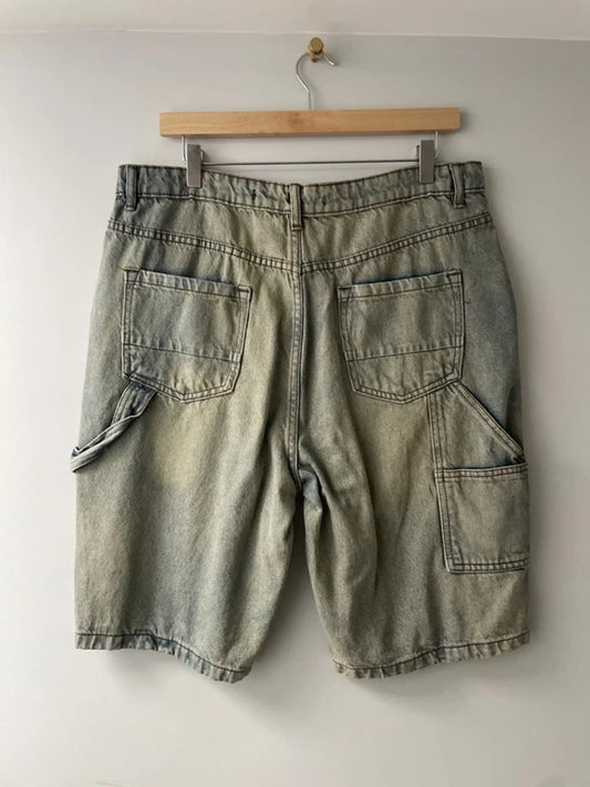 Men’s Brave Soul Denim Studio Cargo Shorts in Blue - W33/L10 - 3160