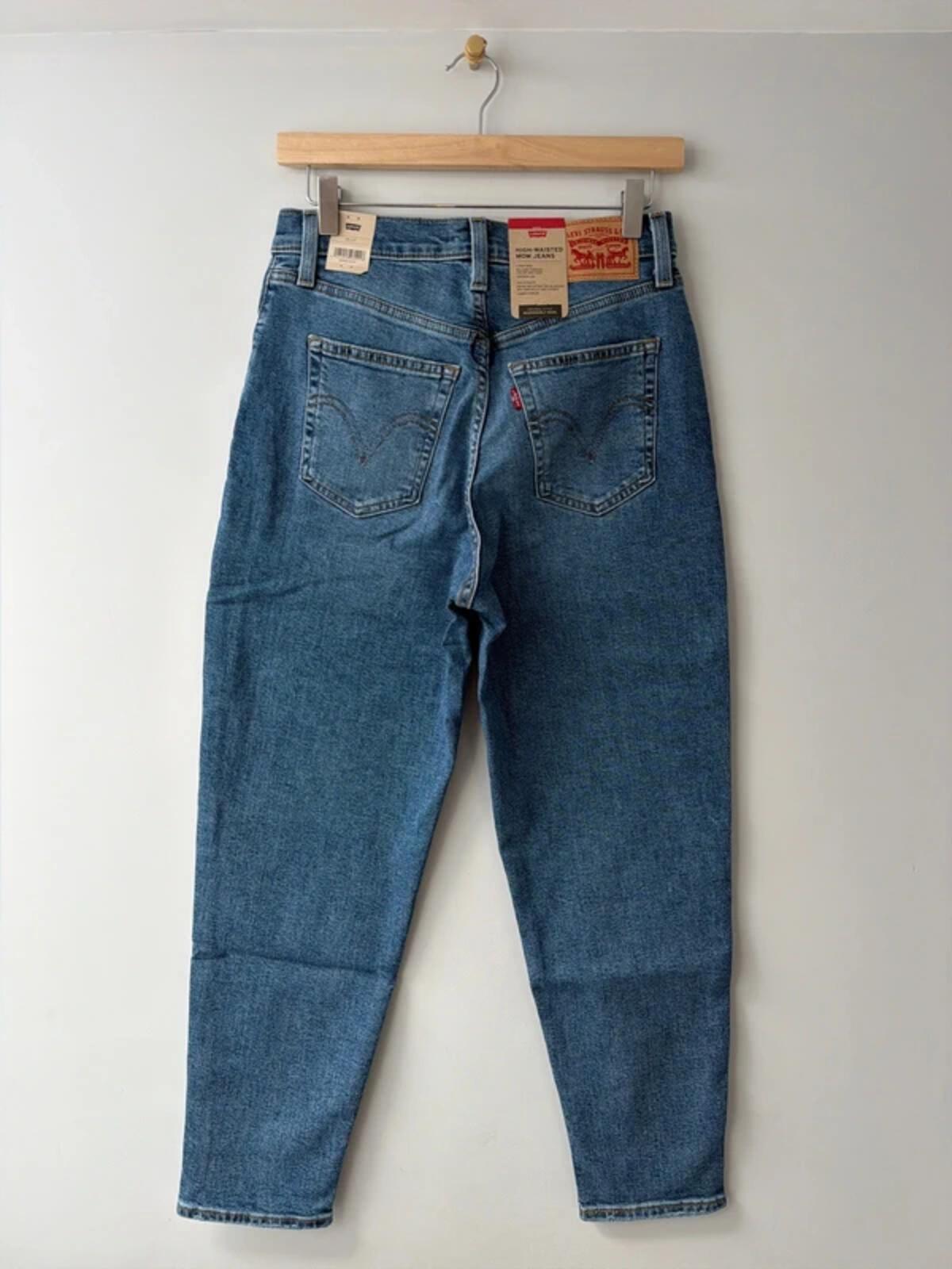 Women’s High Waisted Straight Leg Stretch Fit Mom Jeans - W28/L27 - 3434