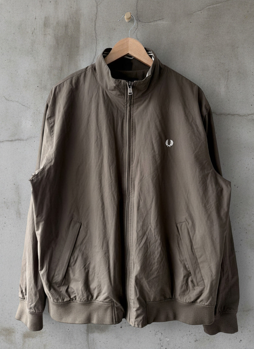 Men’s Fred Perry Lightweight Harrington Jacket Coat In Khaki - XLarge - 3656
