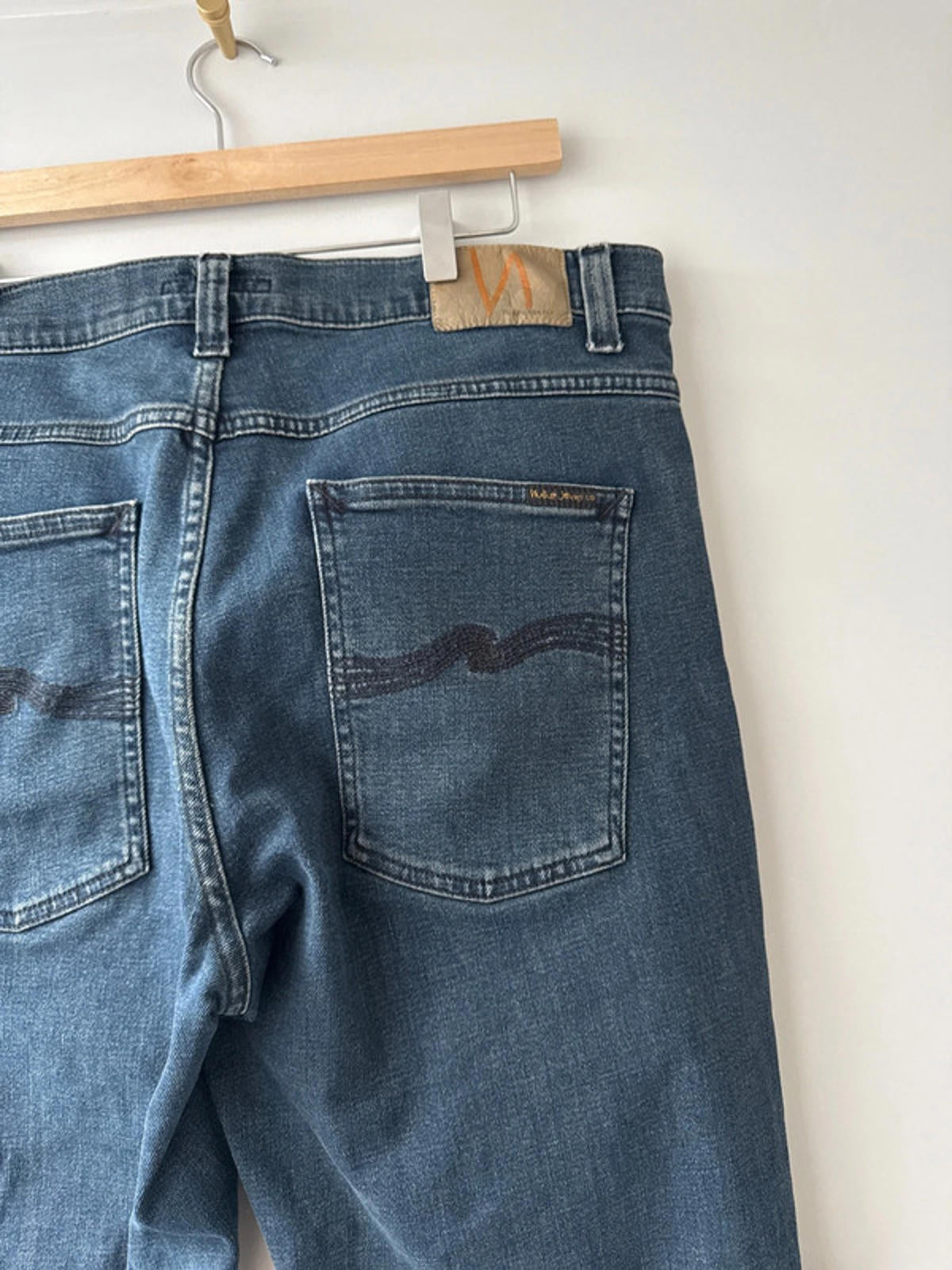 Men’s Nudie Lean Dean Slim Leg Jeans In Navy - W36/L34 - 0935