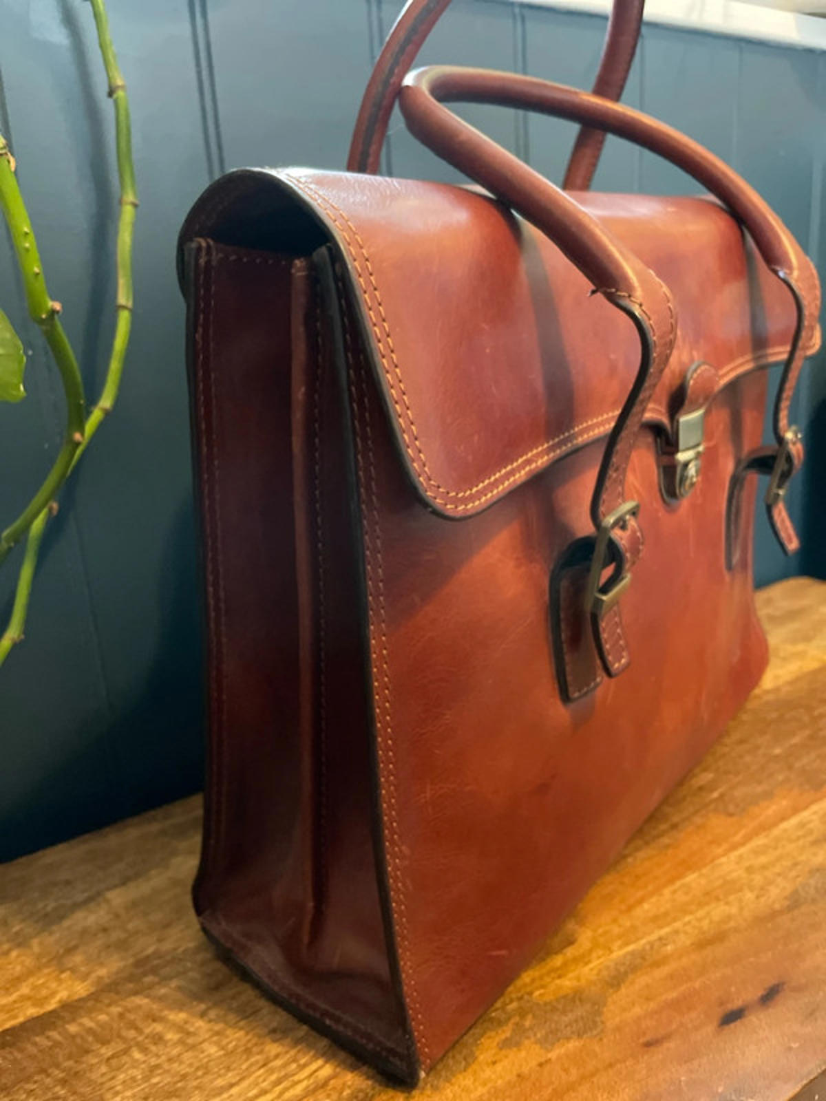 Men’s Medici Vintage Made In Italy Leather Bag Holdall In Brown - 2730