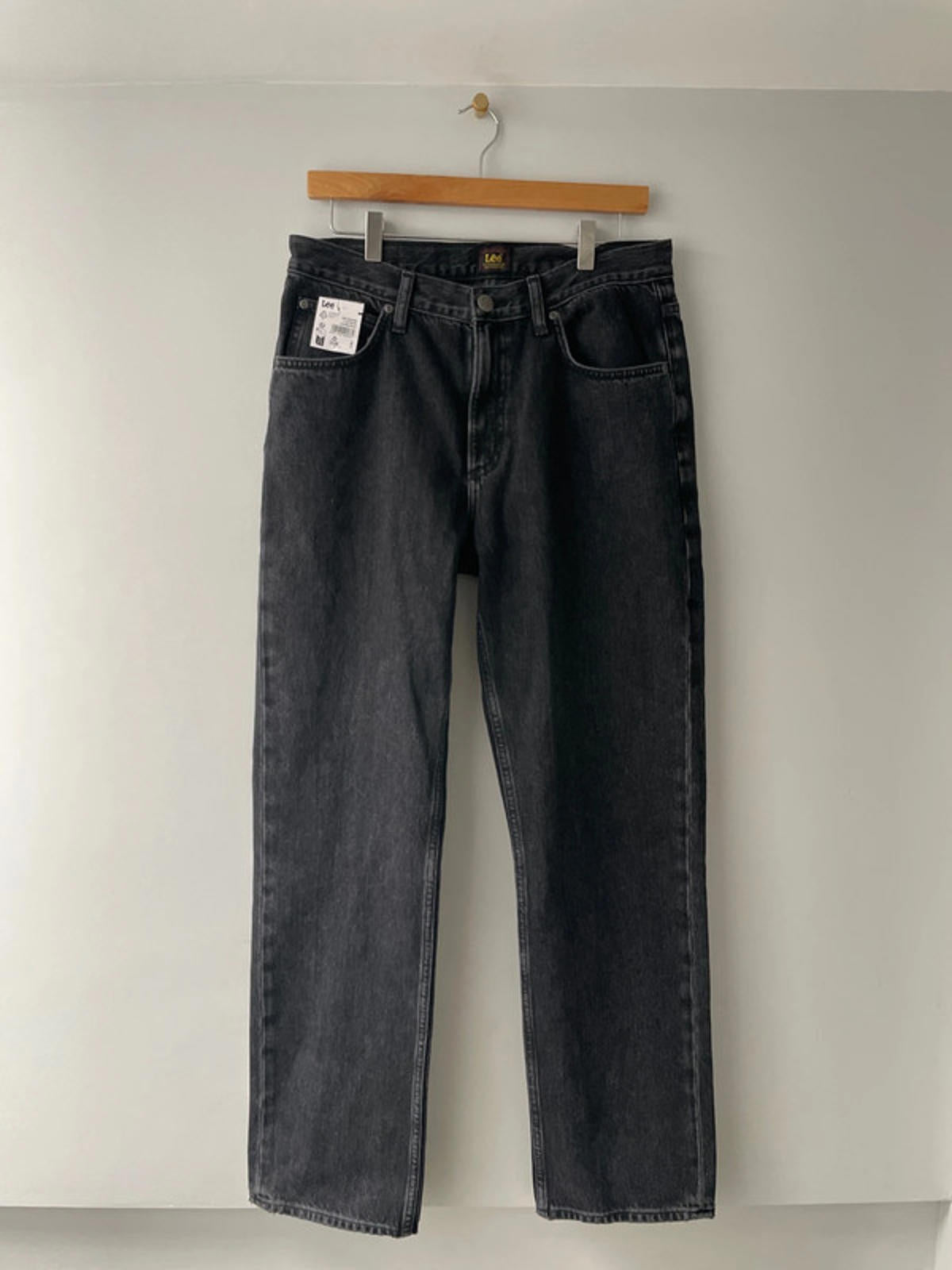 Mens Lee Relaxed Straight Fit Jeans In Black - W32/L32 - 2344