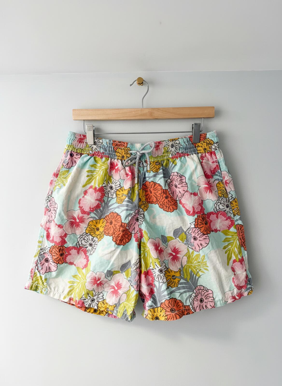 Men’s Vilebrequin Flower Print Swim Shorts - XLarge - 3418