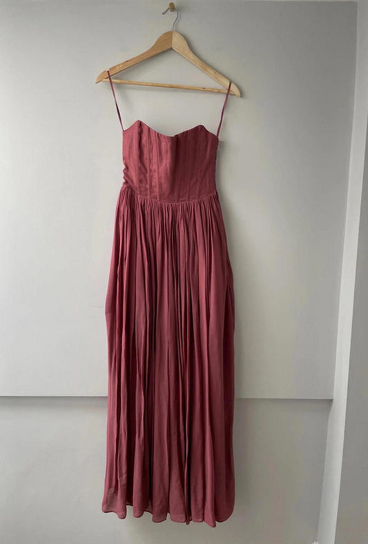 Women’s & Other stories Sheer Maxi Dress With Corseted Waist - Uk10 - 2002