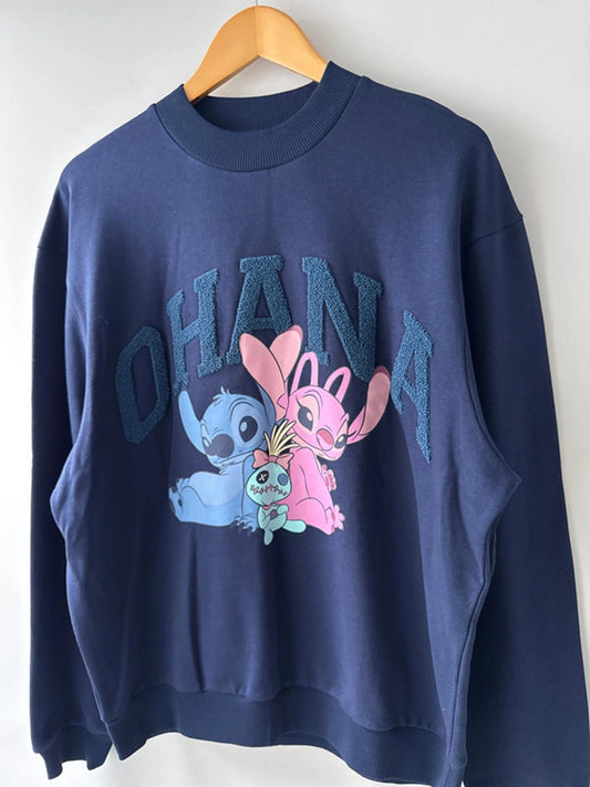 Men’s Disney Lilo & Stitch oversized fit crew neck top - small - 0305