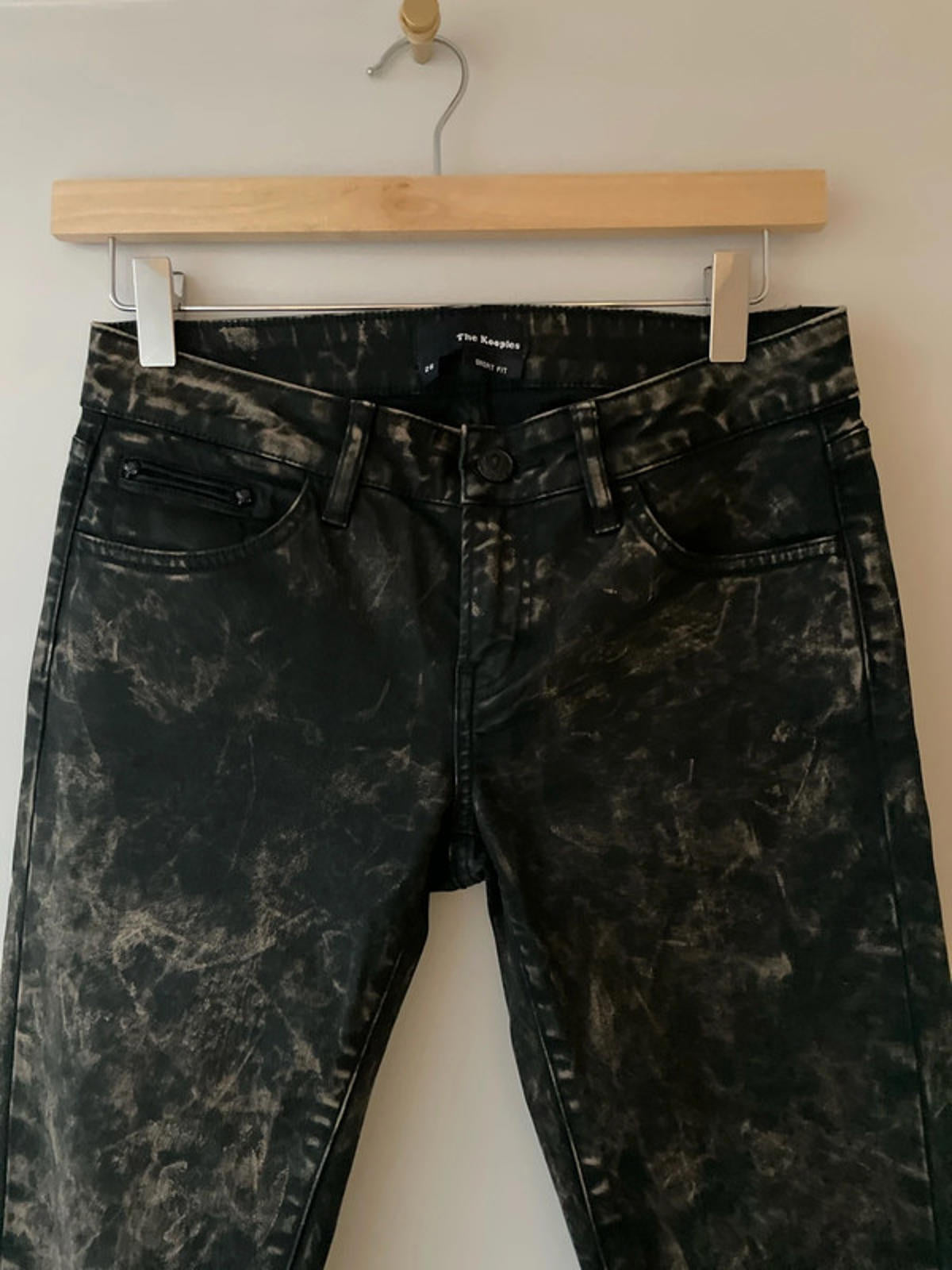 Women’s The Kooples Skinny Short-fit Jeans In Black Acid Wash - W26/L27 - 2503