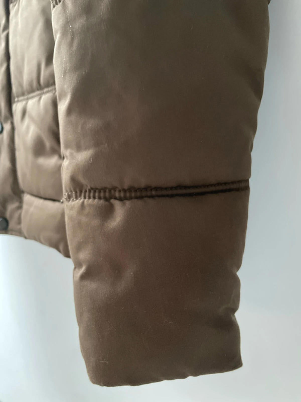 Men’s Zara Hooded Padded Puffer Jacket In Brown - Small - 2495