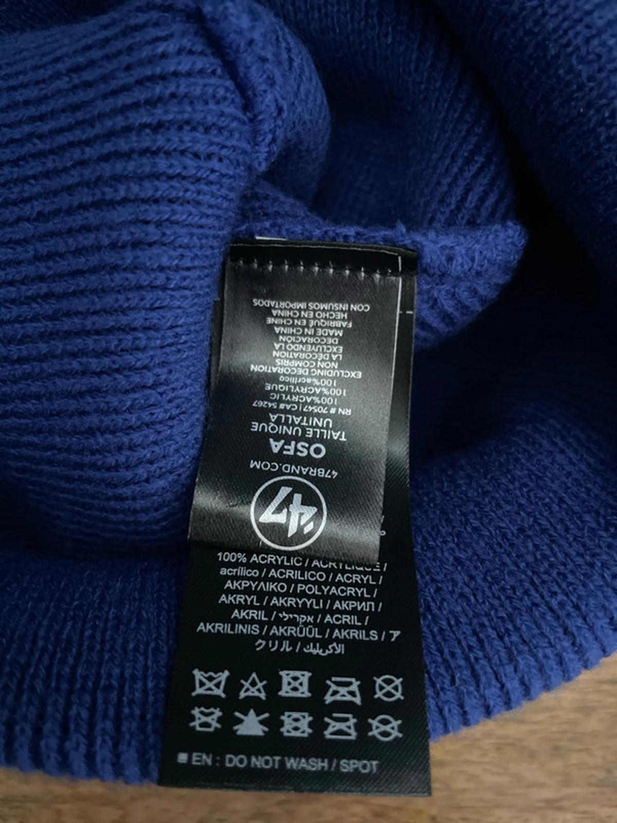 Unisex 47 Brand LA Dodgers Script Knitted Beanie In Navy - 2438