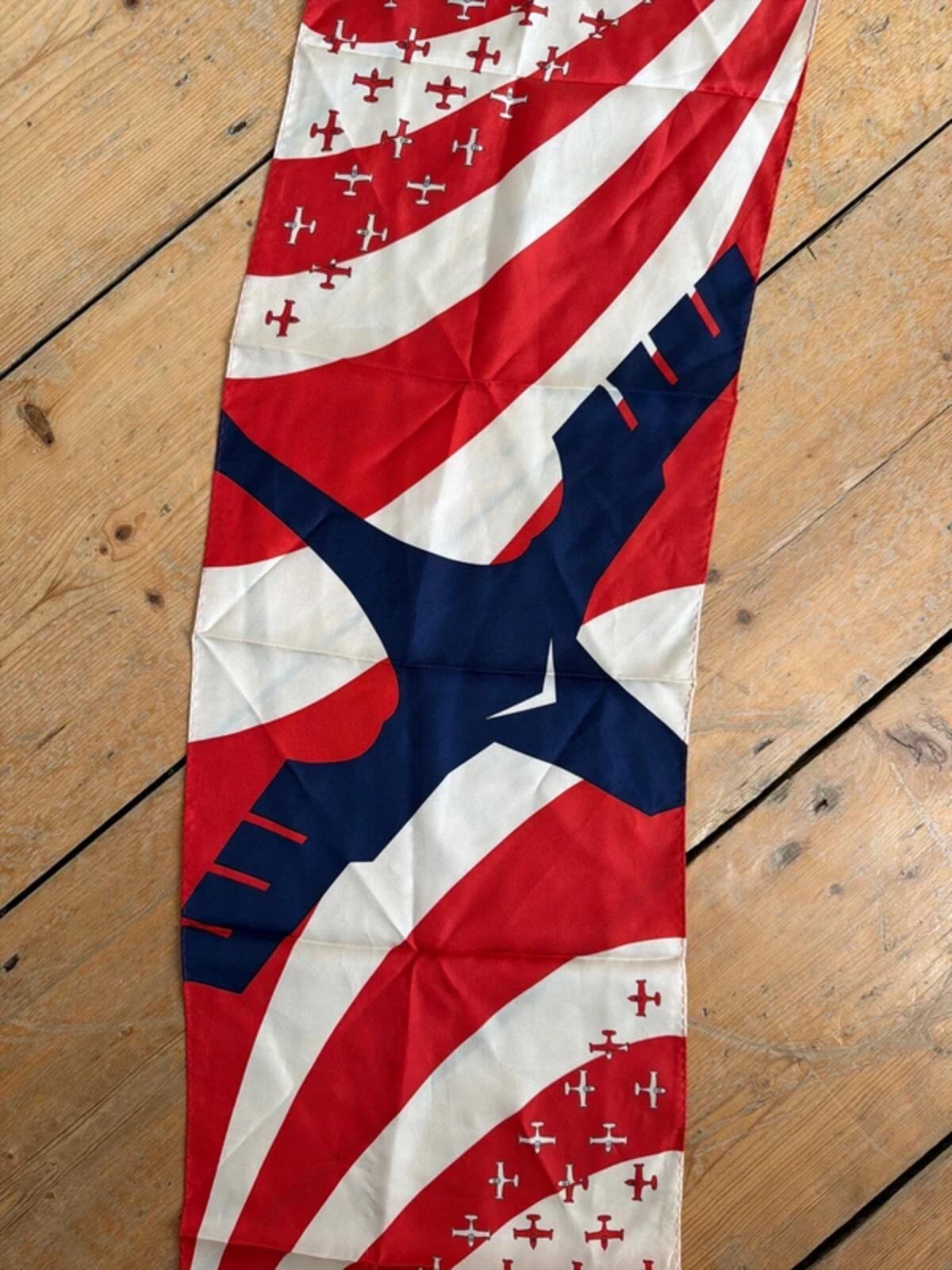 Black Eagles Vintage Rare Find Silk Bandanna Neck Scarf In Red - 3343