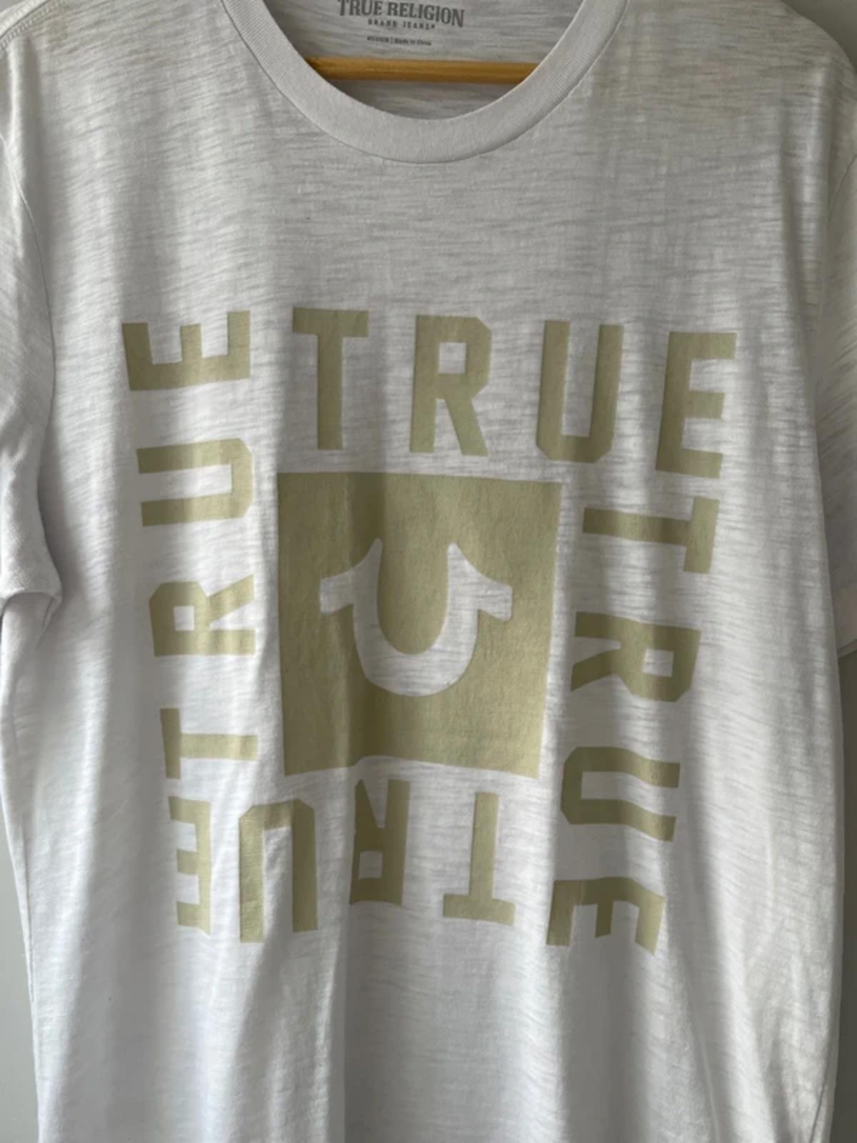 Men’s True Religion Crew Neck Printed T-shirt In White - Medium - 0472