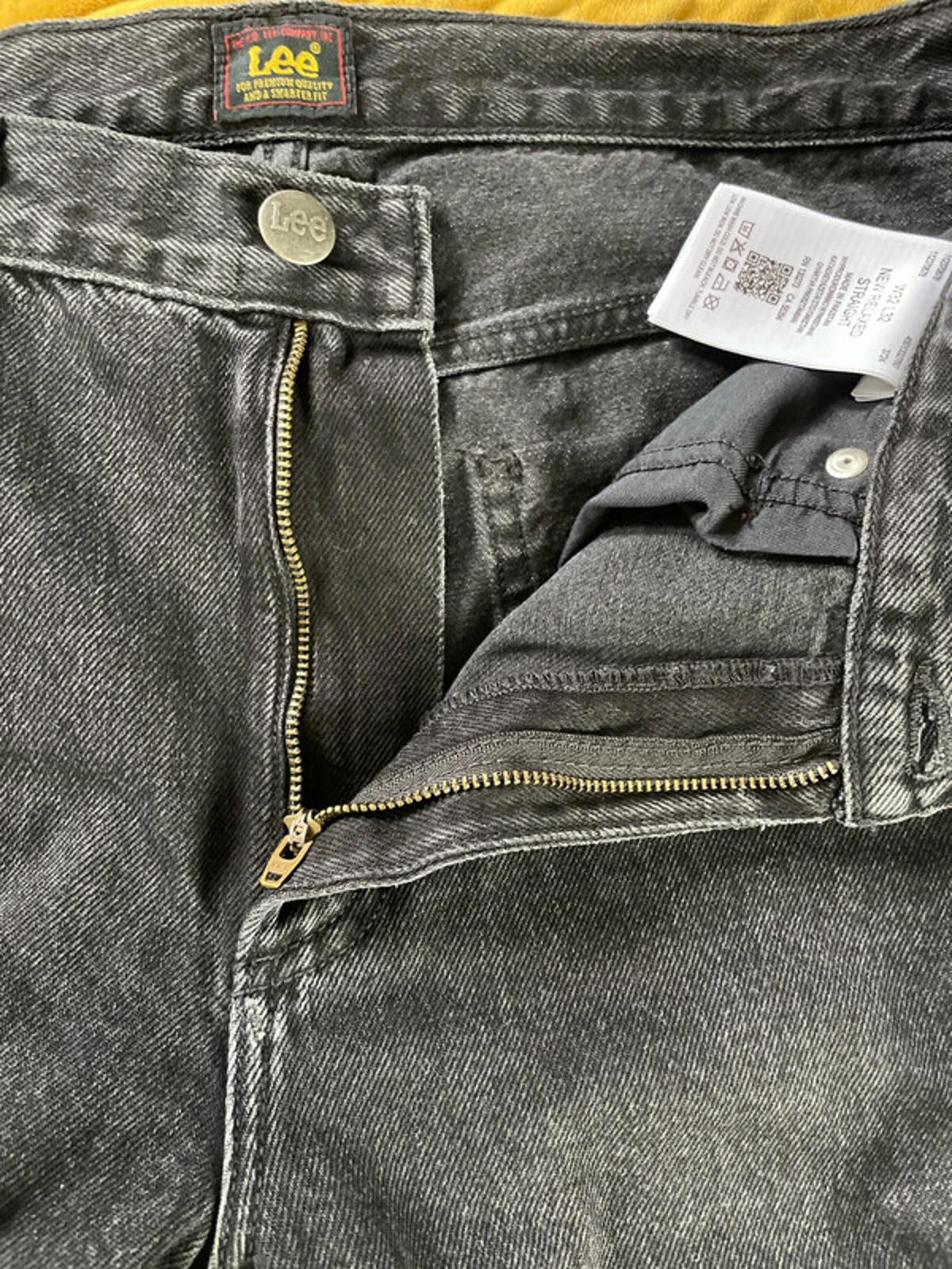 Mens Lee Relaxed Straight Fit Jeans In Black - W32/L32 - 2344