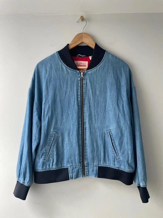 Men’s Levi’s Vintage Sky Blue Denim Bomber Jacket - Medium - 2035