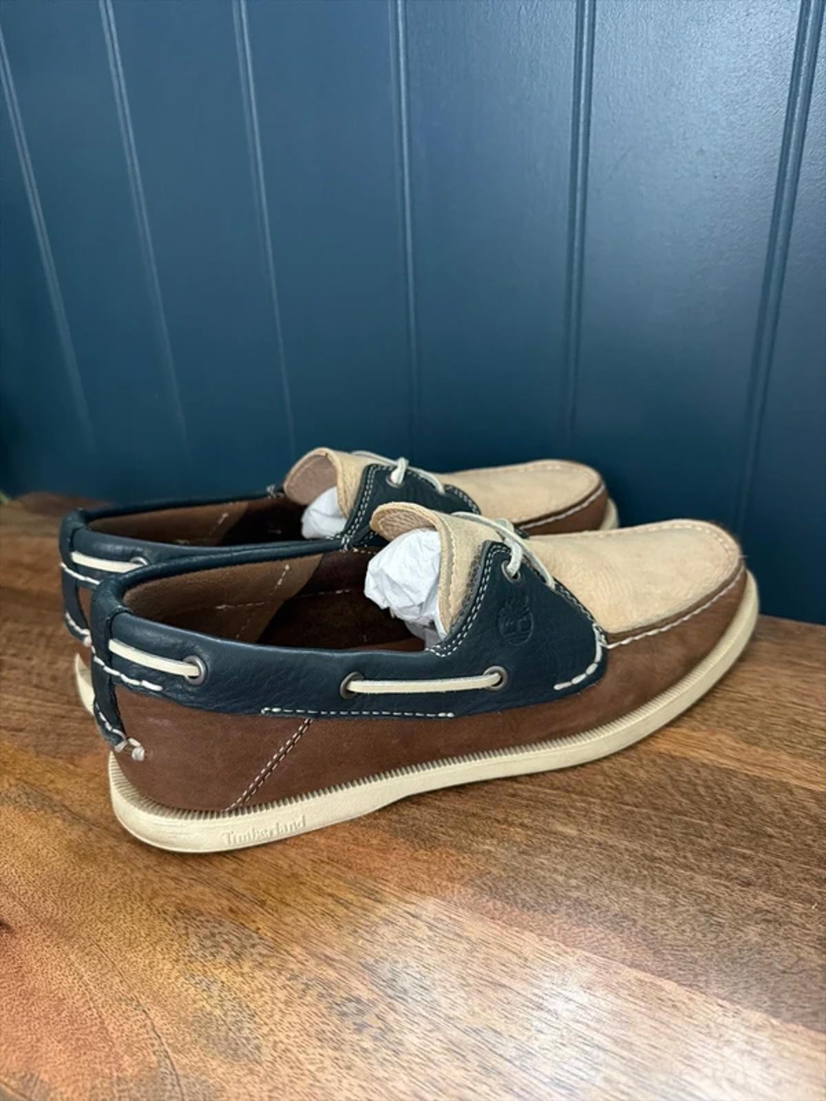 Men’s Timberland Premium leather Classic Boat Shoes In Brown - Uk8 - 3288
