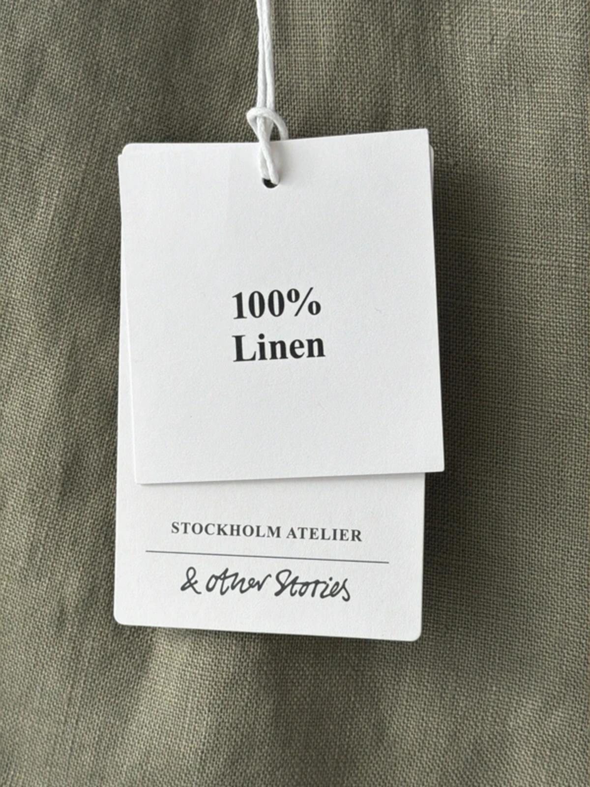 Women’s & Other Stories 100% Linen Shorts In Khaki - Uk6 - 3371