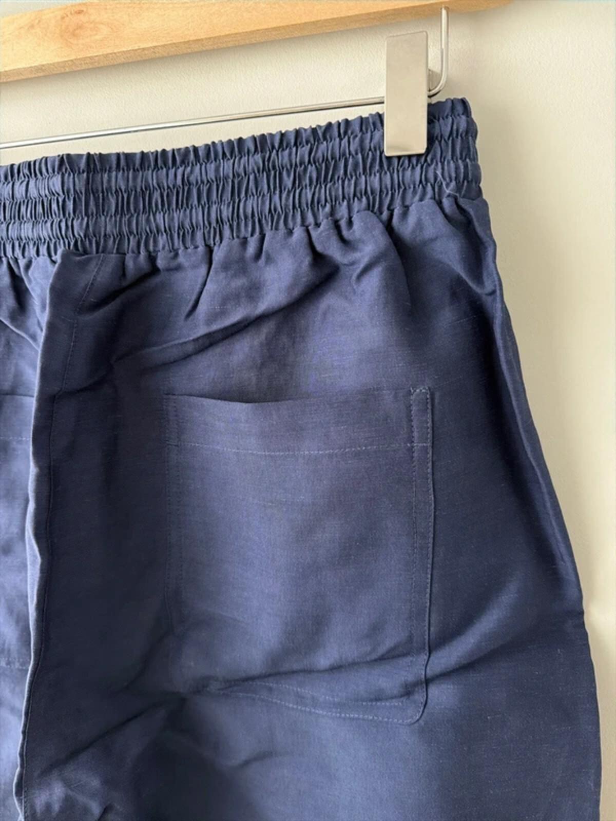Women’s & Other Stories High Waisted Linen Shorts In Navy - XSmall - 3365
