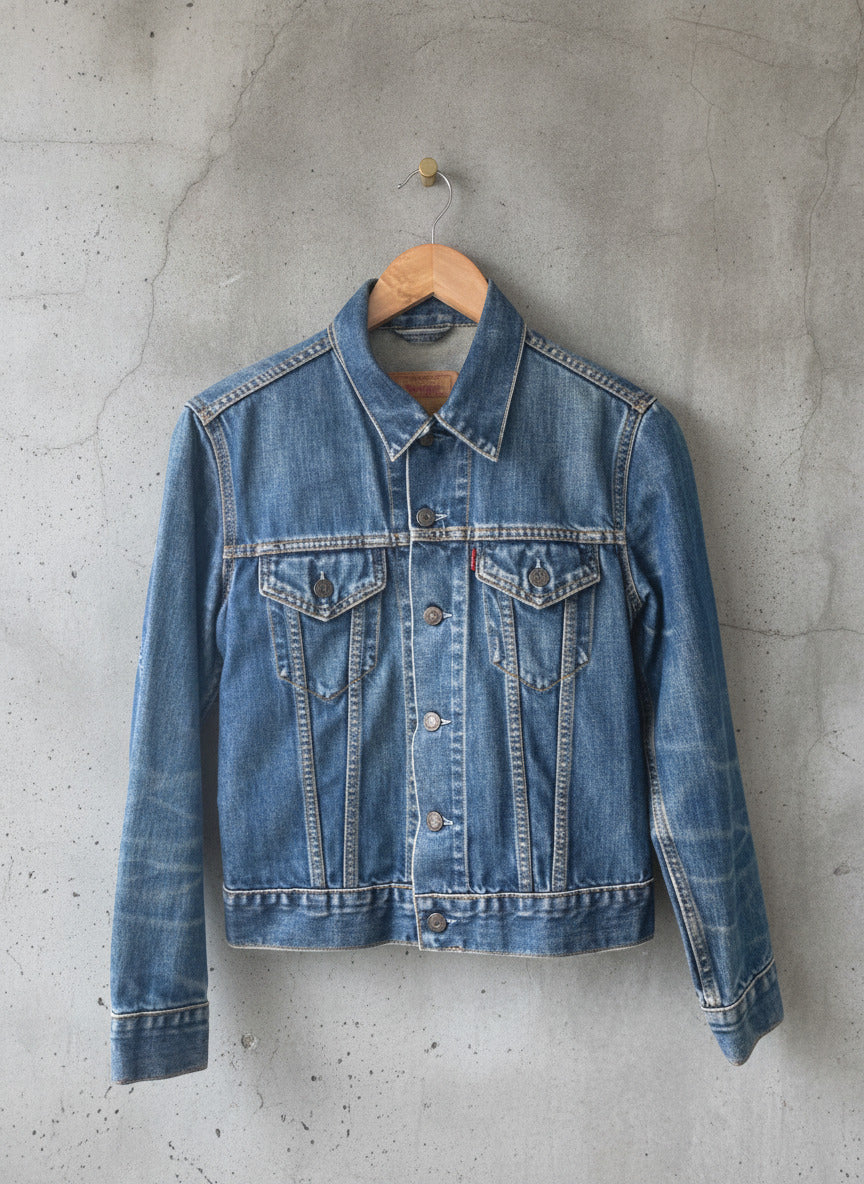 Women’s Levi’s Premium Denim Trucker Jacket In Navy - Small - 2143