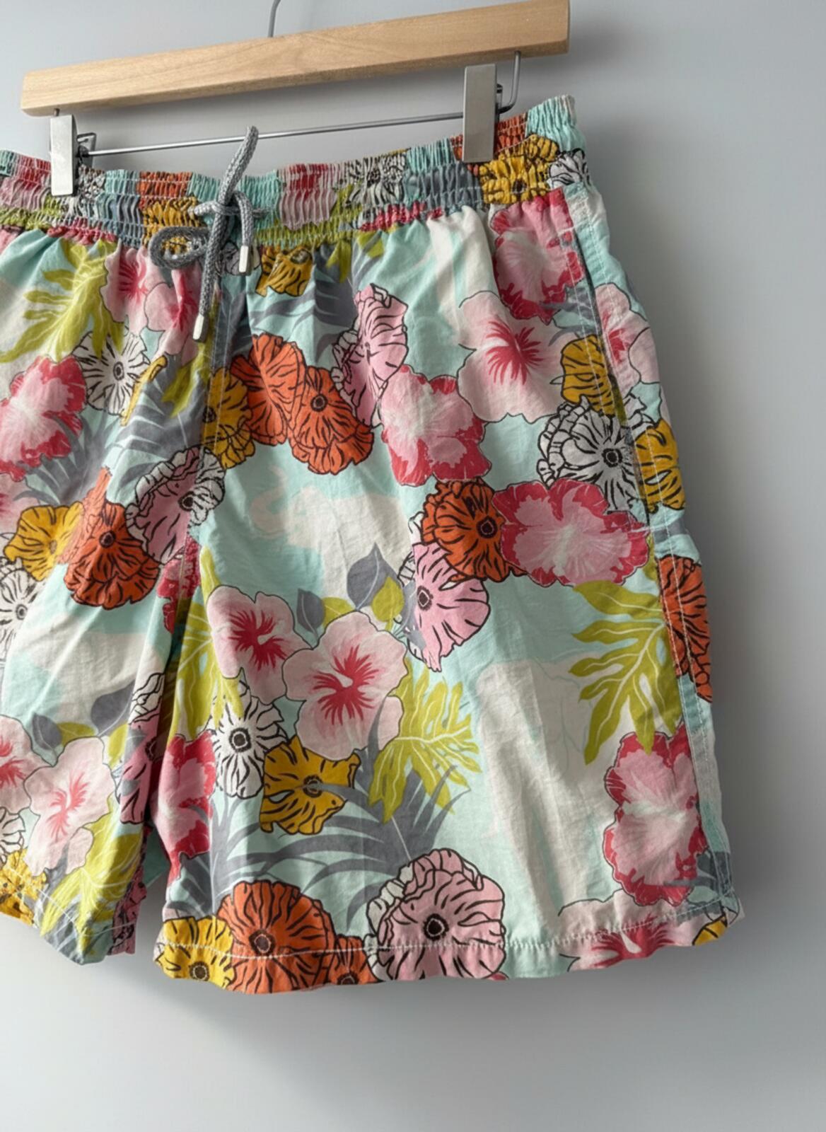 Men’s Vilebrequin Flower Print Swim Shorts - XLarge - 3418