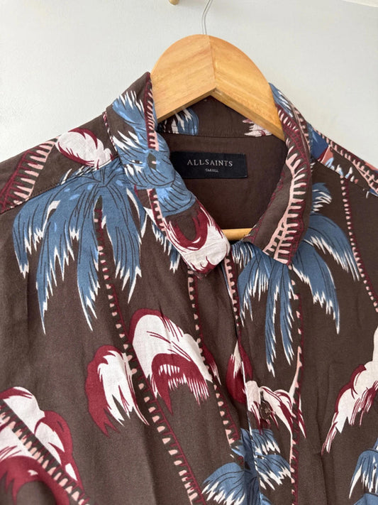 Men’s Allsaints Nalu premium short sleeve printed shirt - Small - 1682