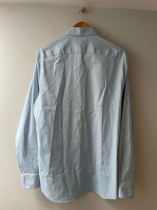 Men’s Tommy Hilfiger THFlex Regular Fit Long Sleeve Shirt In Blue - Medium -2757