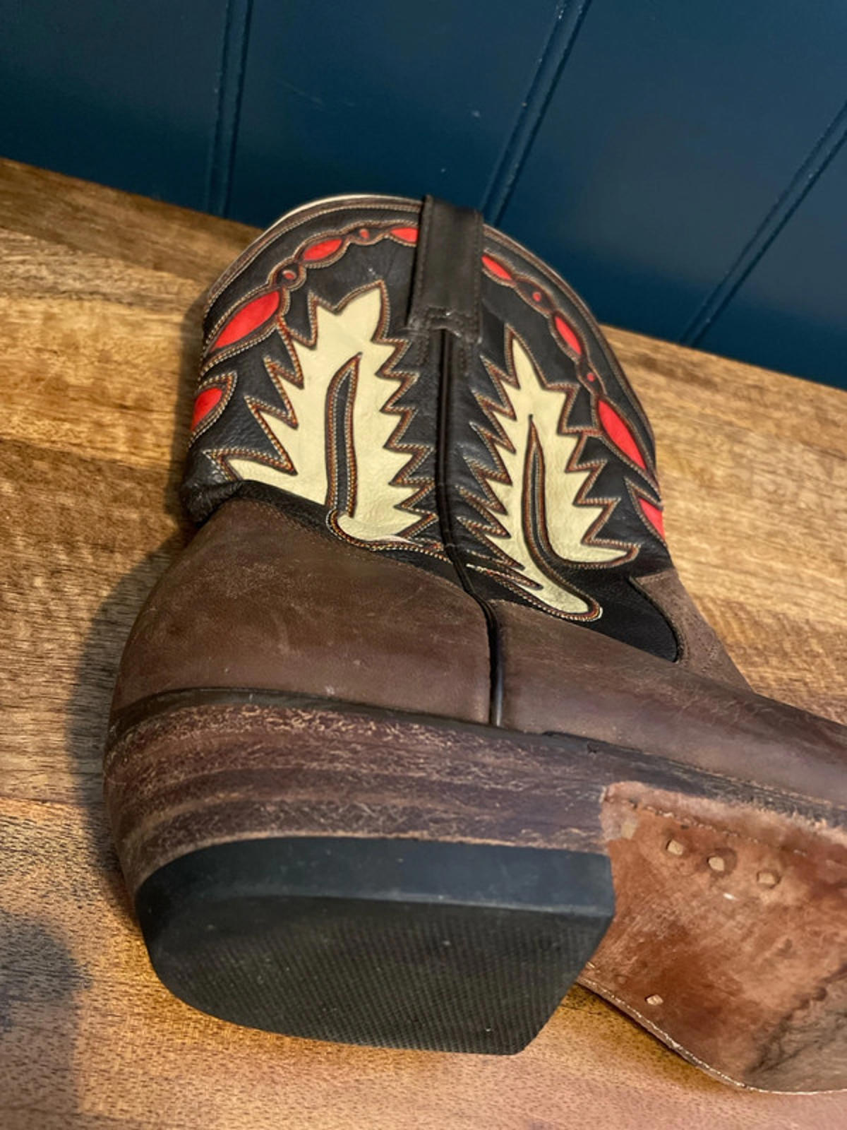 Women’s Buffalo Premium Leather Hand Crafted Cowboy Boots - UK5- 2575