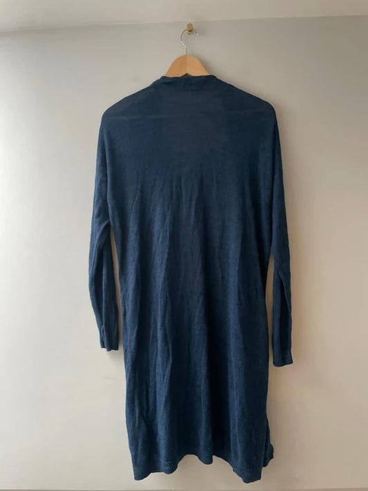 Women’s Uniqlo Linen Long Sleeve Cardigan in Navy Blue - XLarge - 2877