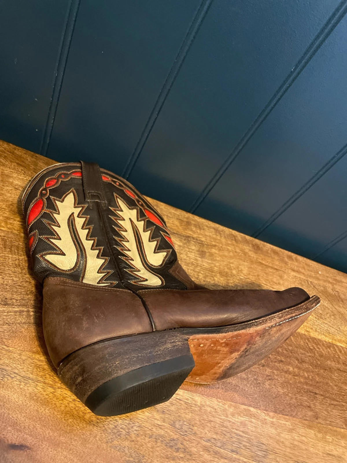 Women’s Buffalo Premium Leather Hand Crafted Cowboy Boots - UK5- 2575