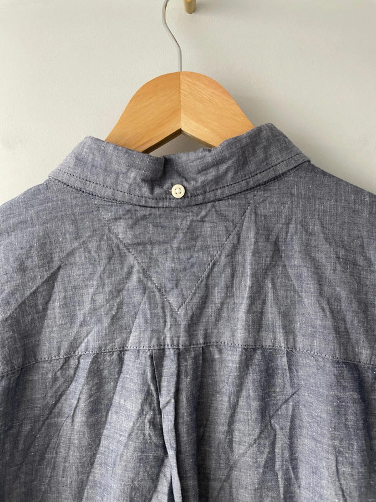 Men’s Tommy Hilfiger Premium Linen Long Sleeve Shirt In Blue - XLarge - 1551
